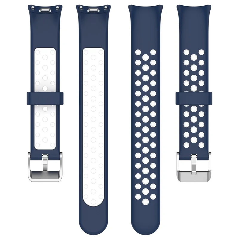 Xiaomi Smart Band 8 Silicone Watch Band Dual Color Adjustable Wrist Strap - Black+Grey