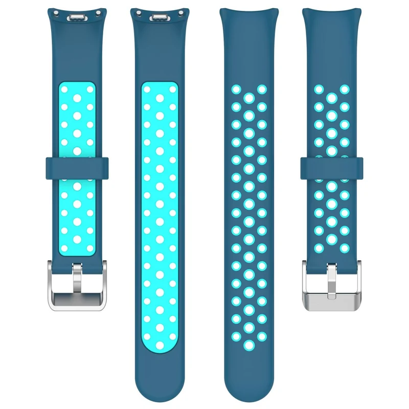 Xiaomi Smart Band 8 Silicone Watch Band Dual Color Adjustable Wrist Strap - Black+Grey