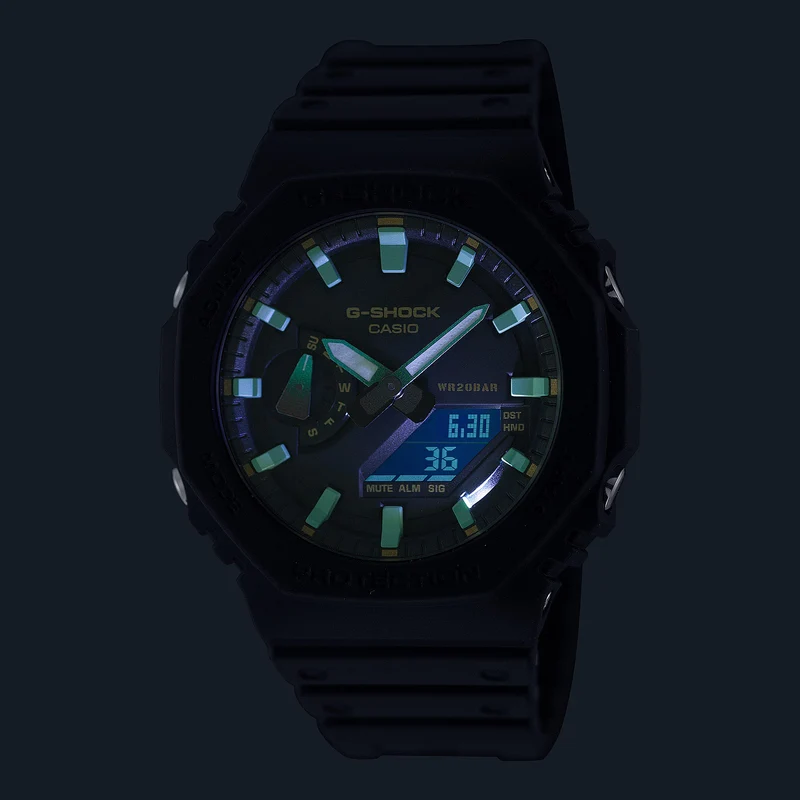 Casio G-Shock GA-2100RC-1AER Herrenuhr • Extreme Stoßfestigkeit • Weltzeitfunktion