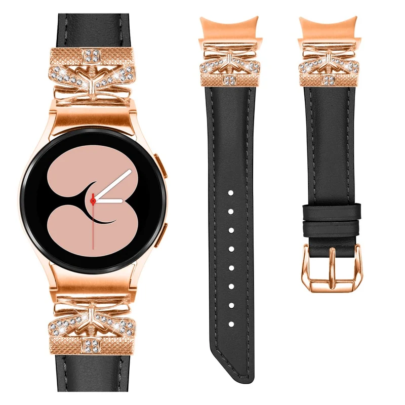 Rose Gold Buckle Strap Samsung Galaxy Watch Universal 20mm Smartwatch Band