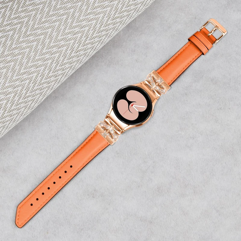 Rose Gold Buckle Strap Samsung Galaxy Watch Universal 20mm Smartwatch Band