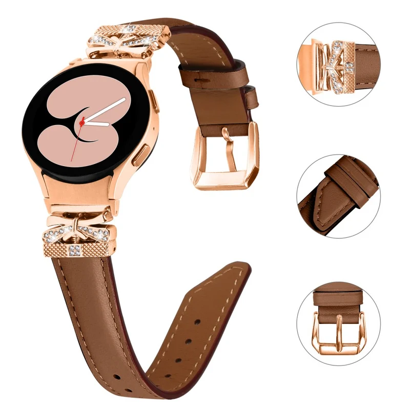 Rose Gold Buckle Strap Samsung Galaxy Watch Universal 20mm Smartwatch Band