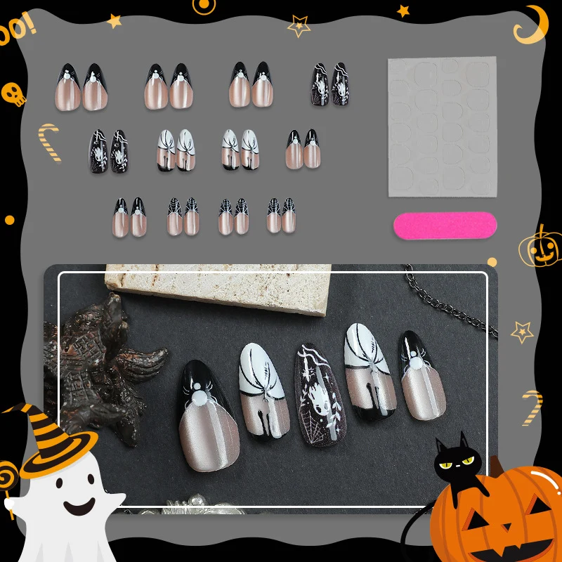 Halloween-Themed Gruselige Press-On Nail Set