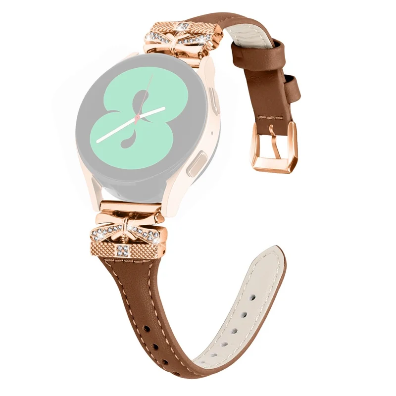 Rose Gold Buckle Band Huami Amazfit Cheetah Pro 20mm Genuine Cowhide Leather Watch Strap - Snake Texture
