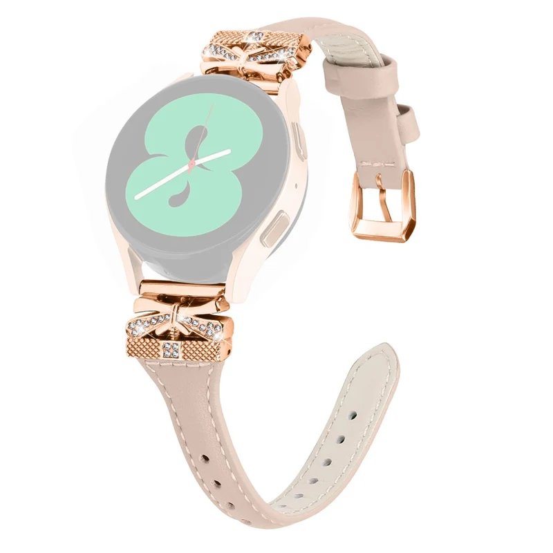 Rose Gold Buckle Band Huami Amazfit Cheetah Pro 20mm Genuine Cowhide Leather Watch Strap - Snake Texture
