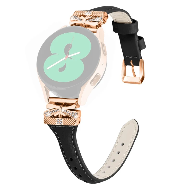 Rose Gold Buckle Band Huami Amazfit Cheetah Pro 20mm Genuine Cowhide Leather Watch Strap - Snake Texture