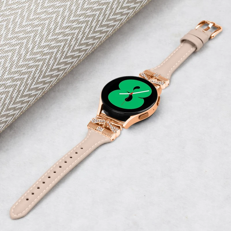 Rose Gold Buckle Band Huami Amazfit Cheetah Pro 20mm Genuine Cowhide Leather Watch Strap - Snake Texture