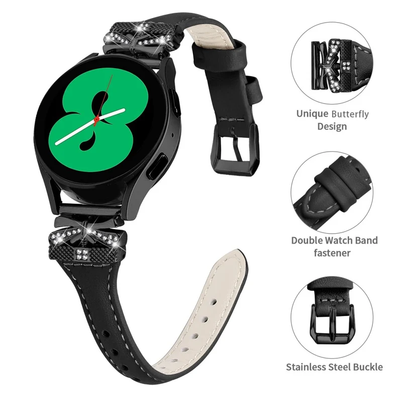 Black Buckle Watch Band Huami Amazfit Cheetah Pro Butterfly Connector 20mm Wrist Strap - Dark Blue