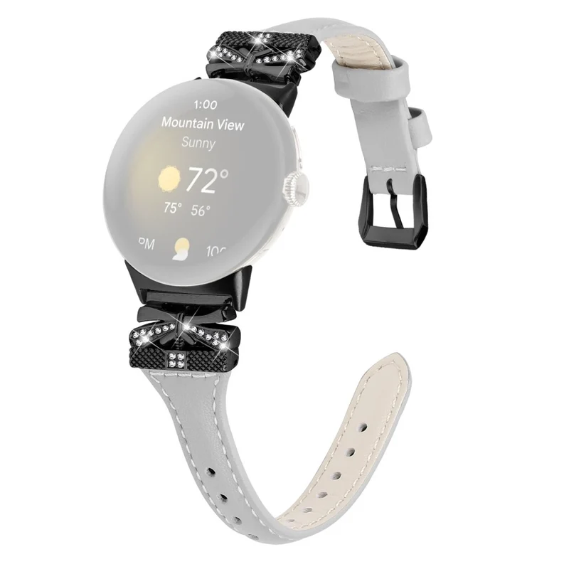 Black Buckle Watch Strap Google Pixel Watch / Pixel Watch 2 Butterfly Connector Wrist Band