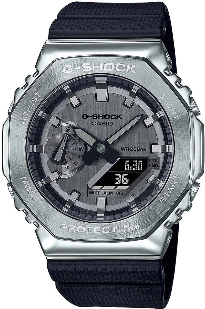 Casio G-Shock GM-2100-1AER Herrenuhr • Extreme Stoßfestigkeit • Ikonisches Metall-Design