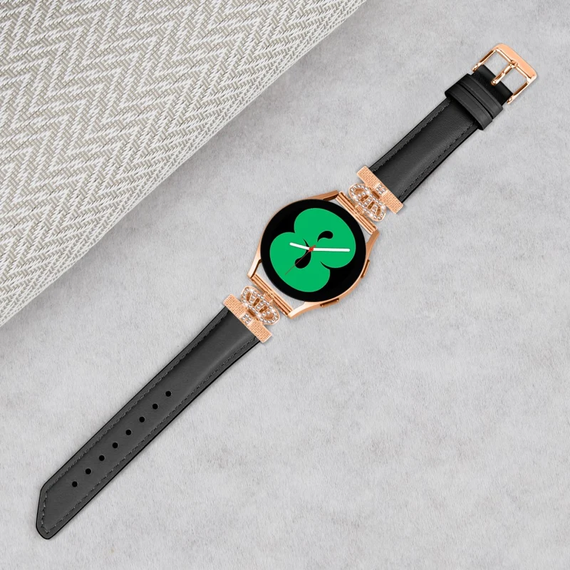 Huami Amazfit Cheetah Pro Rose Gold Buckle 20mm Watch Band Crown Rhinestone Watch Strap