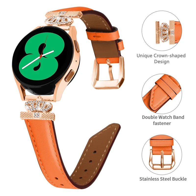 Huami Amazfit Cheetah Pro Rose Gold Buckle 20mm Watch Band Crown Rhinestone Watch Strap