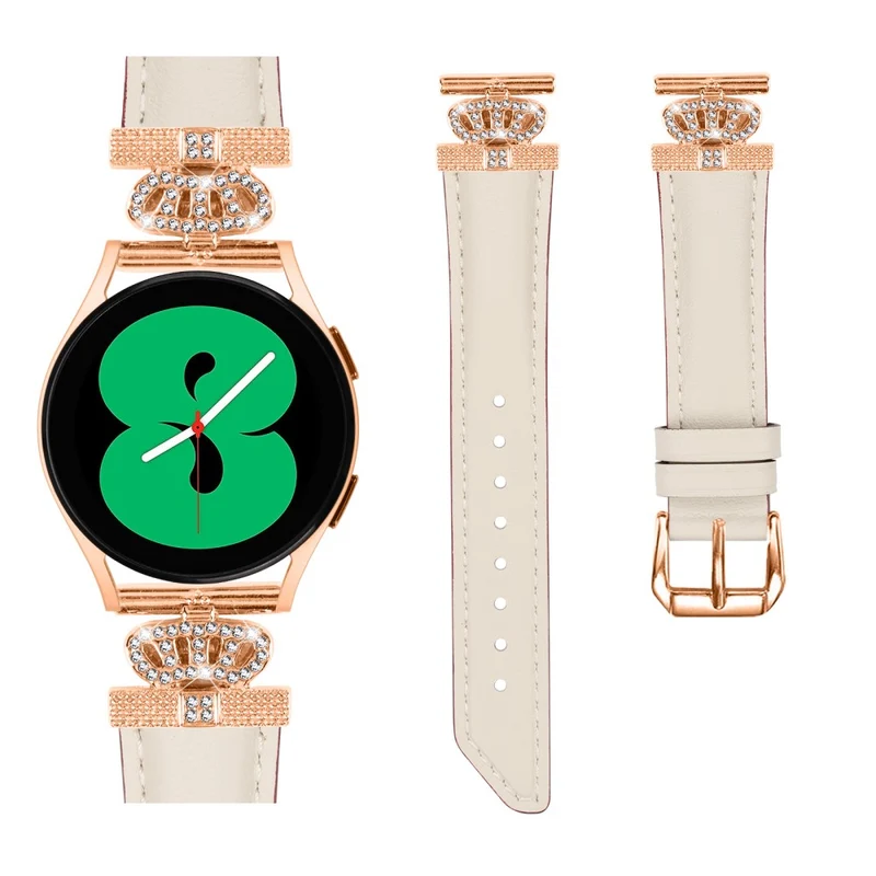 Huami Amazfit Cheetah Pro Rose Gold Buckle 20mm Watch Band Crown Rhinestone Watch Strap