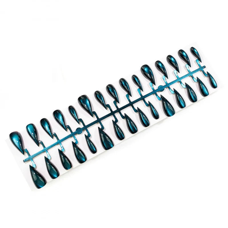 Premium Press-On-Nagelset mit Tropfen-Design