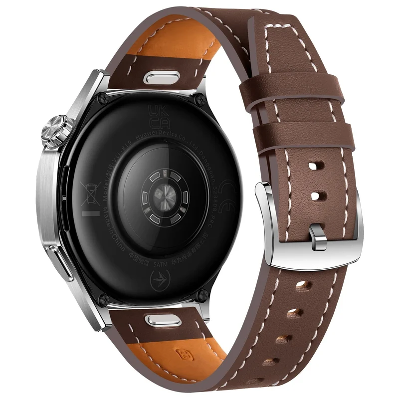 Amazfit Bip Max Lederarmband 'One Push' (Dunkelbraun)
