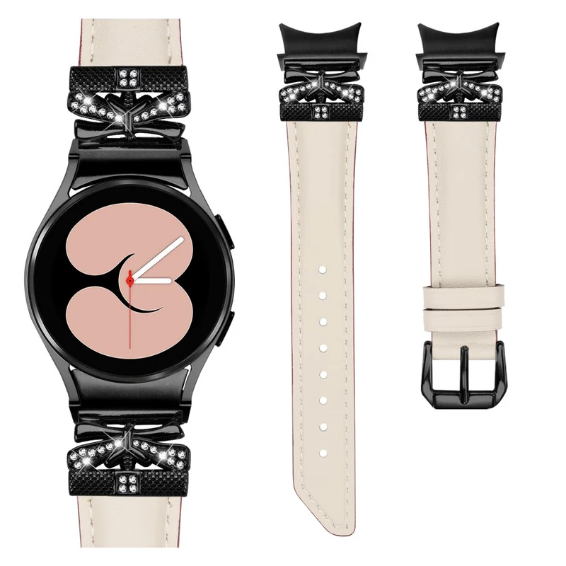 Black Buckle Strap Samsung Galaxy Watch Universal 20mm Watch Band with Connector