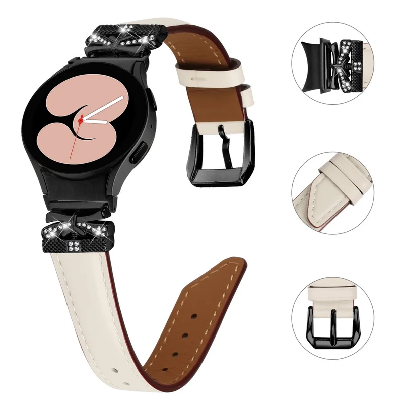 Black Buckle Strap Samsung Galaxy Watch Universal 20mm Watch Band with Connector