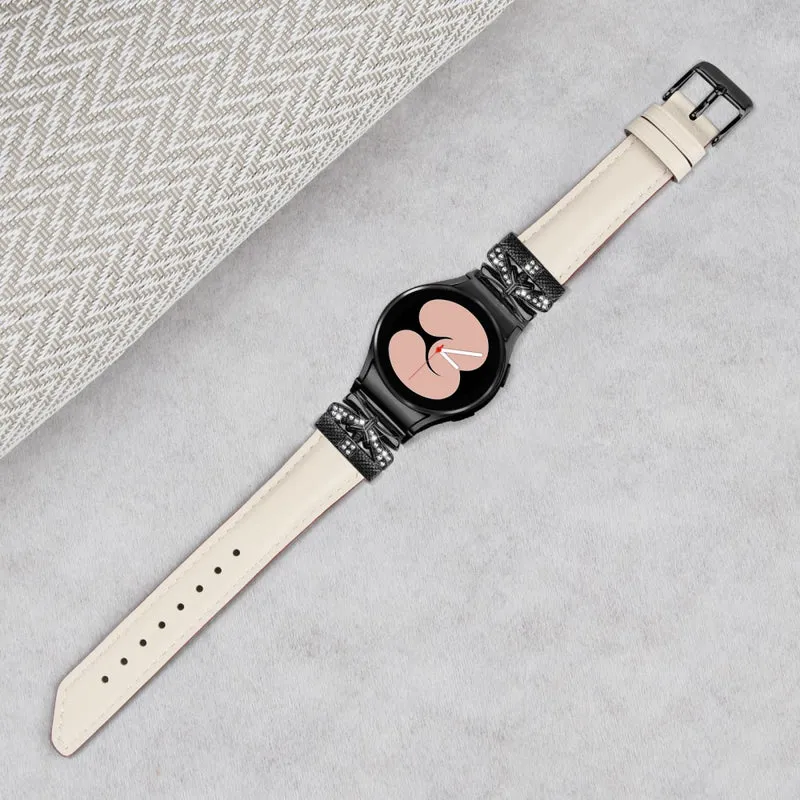 Black Buckle Strap Samsung Galaxy Watch Universal 20mm Watch Band with Connector