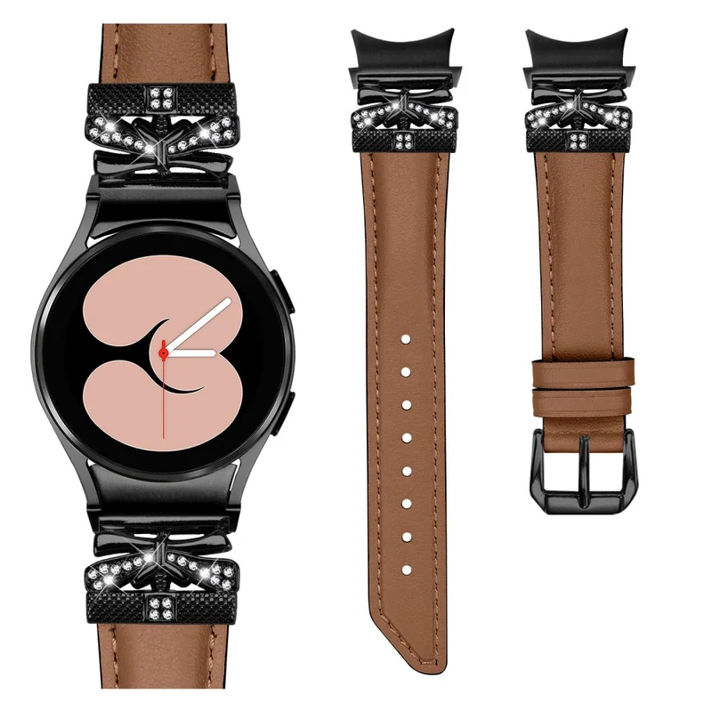 Black Buckle Strap Samsung Galaxy Watch Universal 20mm Watch Band with Connector