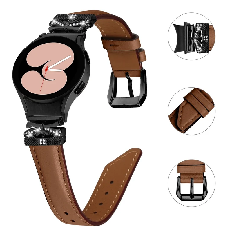 Black Buckle Strap Samsung Galaxy Watch Universal 20mm Watch Band with Connector
