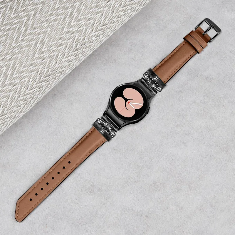 Black Buckle Strap Samsung Galaxy Watch Universal 20mm Watch Band with Connector