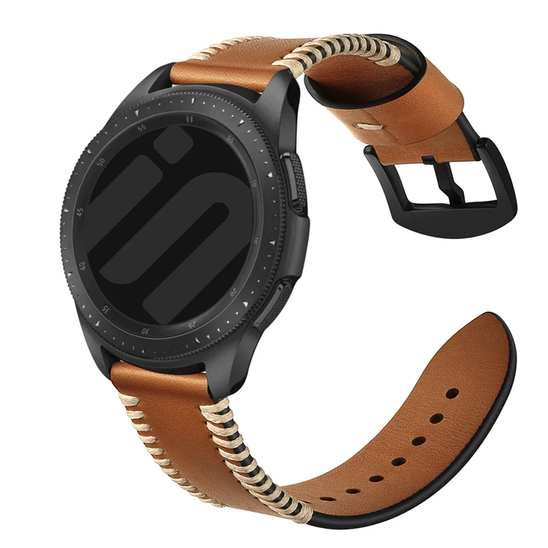 Amazfit Balance 3 Lederarmband mit Ziernähten (Braun)
