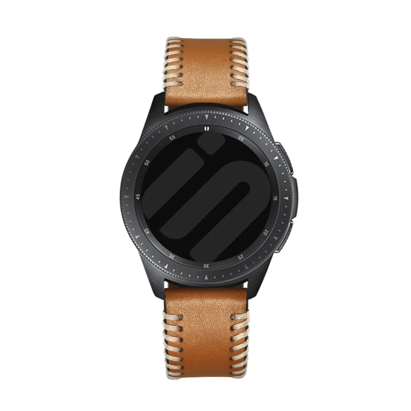 Amazfit Balance 3 Lederarmband mit Ziernähten (Braun)