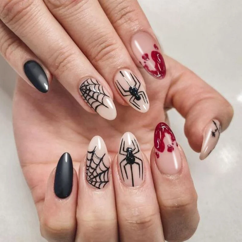 Halloween-Themen Druck-Nagelkunst Set 1790738649