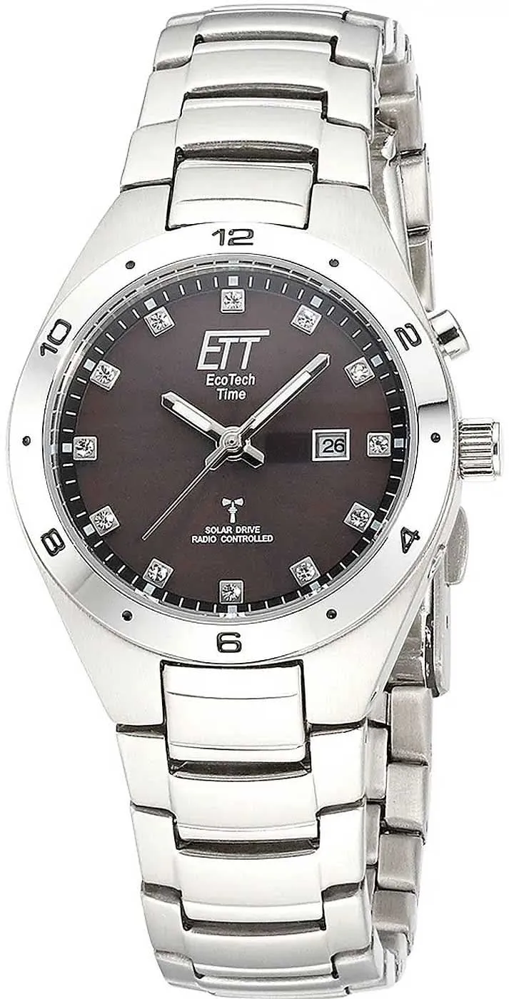 Eco Tech Time Altai ELS-11442-21M Damenuhr • Funk-Solar • Edelstahl
