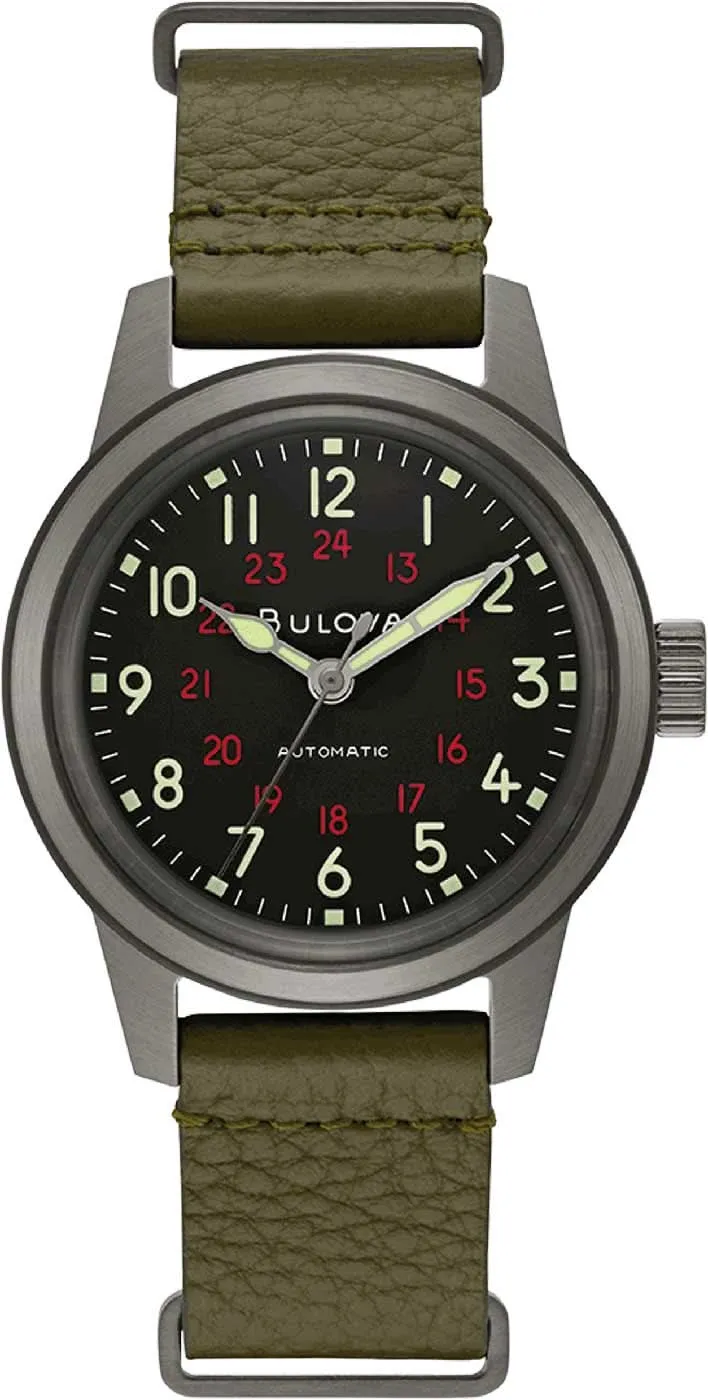 Bulova Archive Series 98A255 Herrenuhr • Automatikwerk • Militär-Design