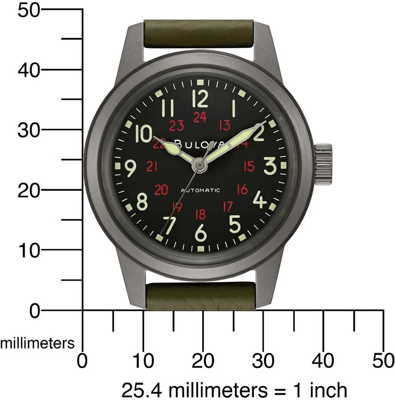Bulova Archive Series 98A255 Herrenuhr • Automatikwerk • Militär-Design