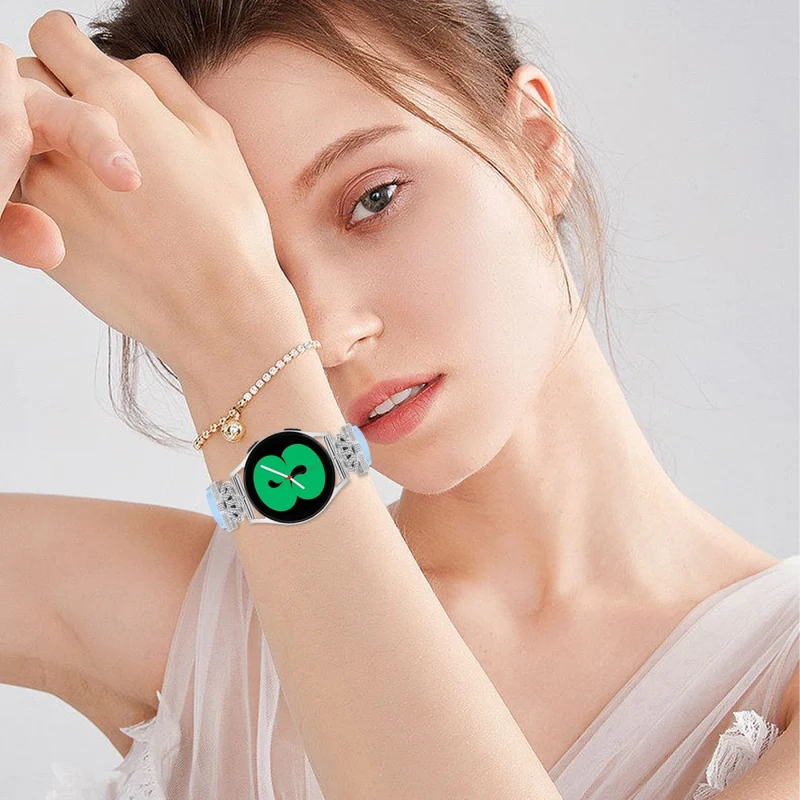 Crown Connector Watch Band Huami Amazfit Cheetah Pro 20mm Replacement Strap with Silver Buckle