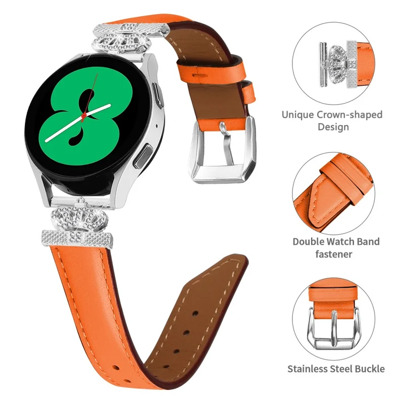 Crown Connector Watch Band Huami Amazfit Cheetah Pro 20mm Replacement Strap with Silver Buckle