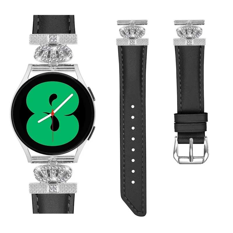 Crown Connector Watch Band Huami Amazfit Cheetah Pro 20mm Replacement Strap with Silver Buckle