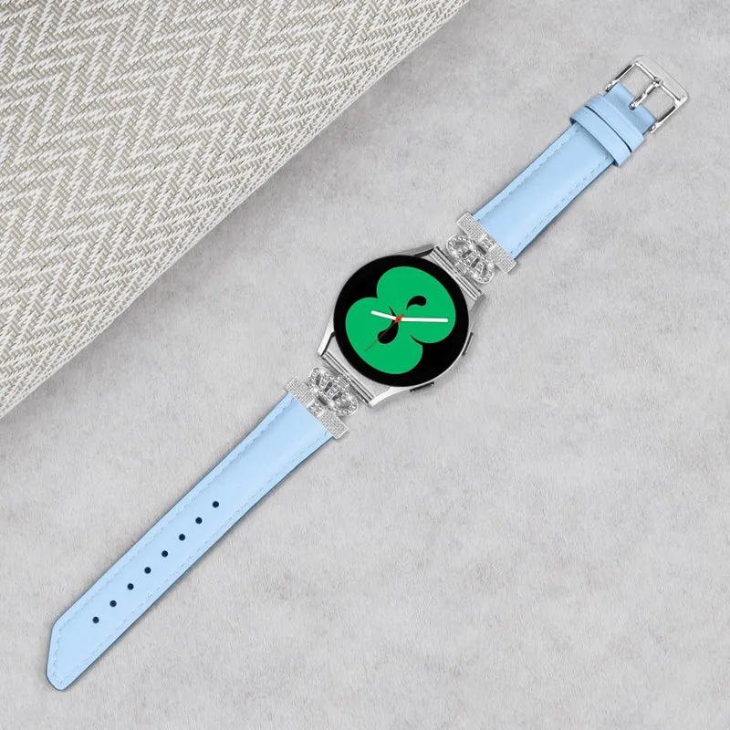 Crown Connector Watch Band Huami Amazfit Cheetah Pro 20mm Replacement Strap with Silver Buckle