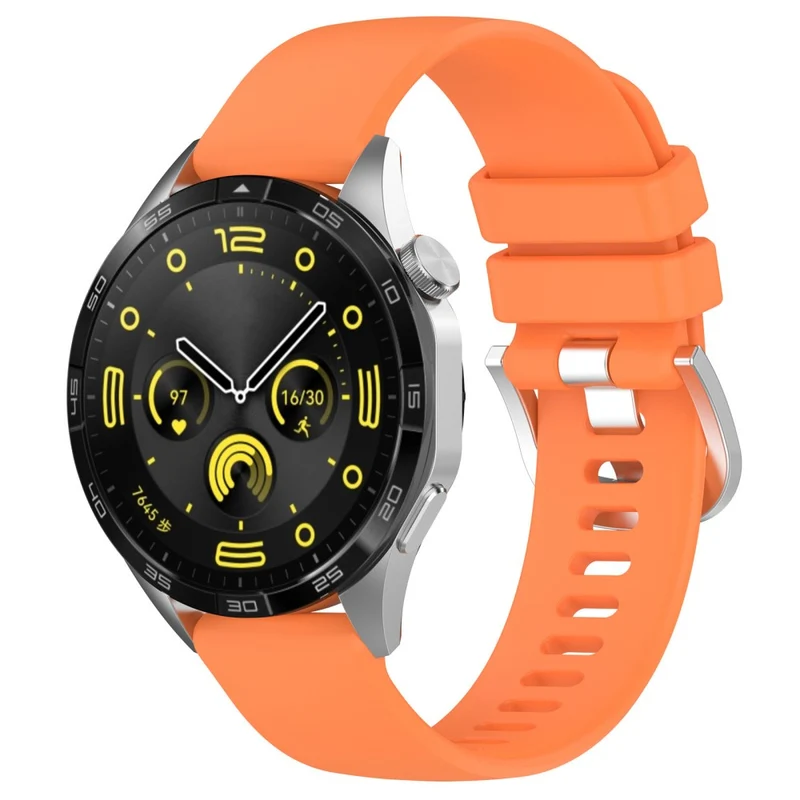 Huawei Watch GT 4 41mm / Garmin Venu 3S 18mm Watch Strap Liquid Silicone Wrist Band with Steel Buckle