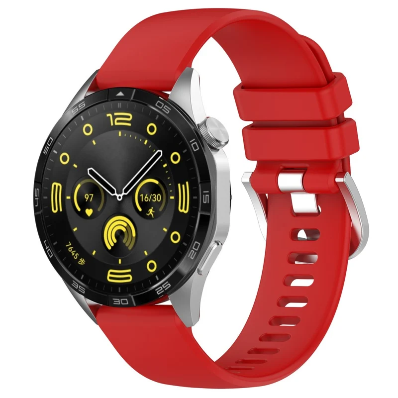 Huawei Watch GT 4 41mm / Garmin Venu 3S 18mm Watch Strap Liquid Silicone Wrist Band with Steel Buckle