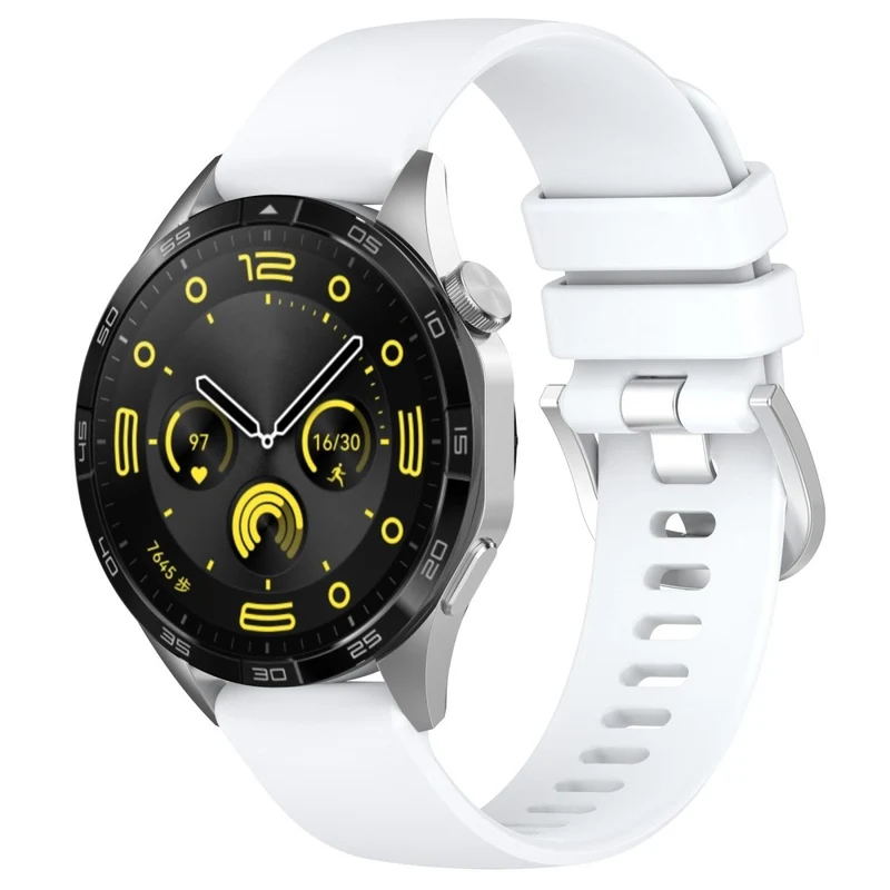 Huawei Watch GT 4 41mm / Garmin Venu 3S 18mm Watch Strap Liquid Silicone Wrist Band with Steel Buckle