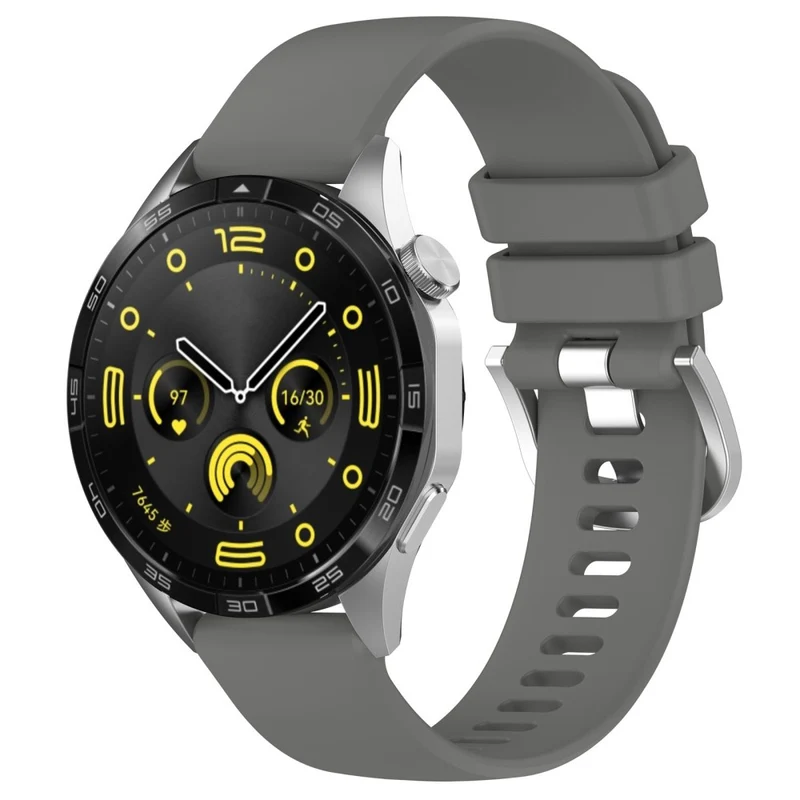 Huawei Watch GT 4 41mm / Garmin Venu 3S 18mm Watch Strap Liquid Silicone Wrist Band with Steel Buckle