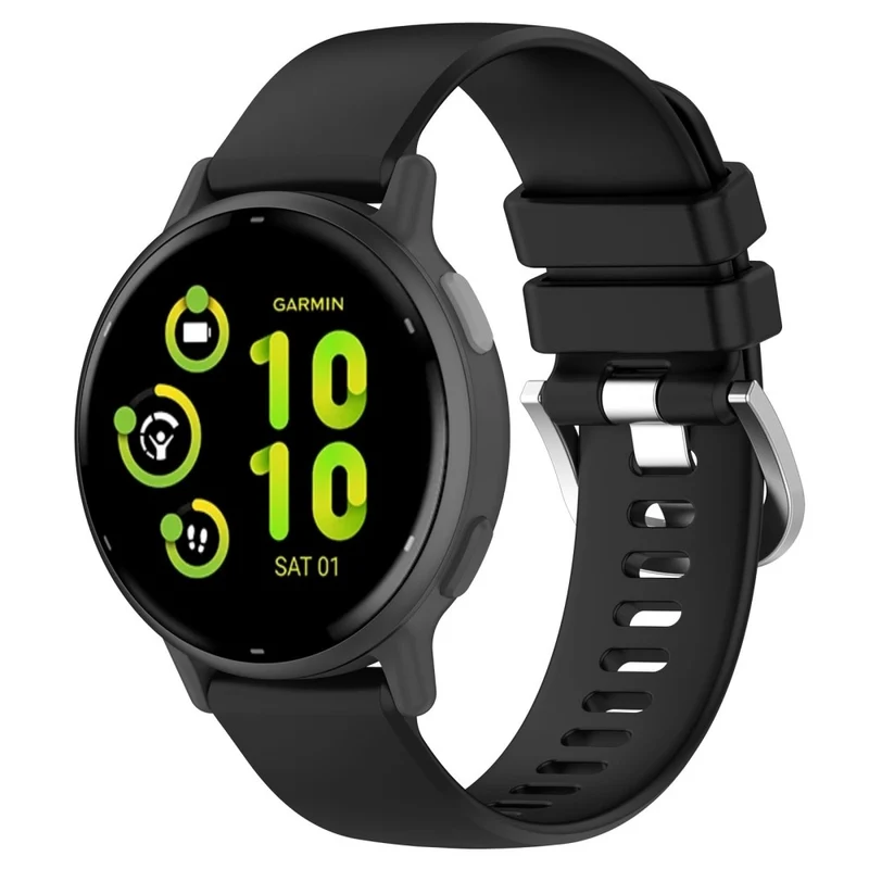 Garmin vivoactive 5 / GarminActive 5 Watch Band 20mm Silicone Strap with Steel Buckle