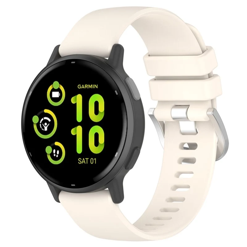 Garmin vivoactive 5 / GarminActive 5 Watch Band 20mm Silicone Strap with Steel Buckle