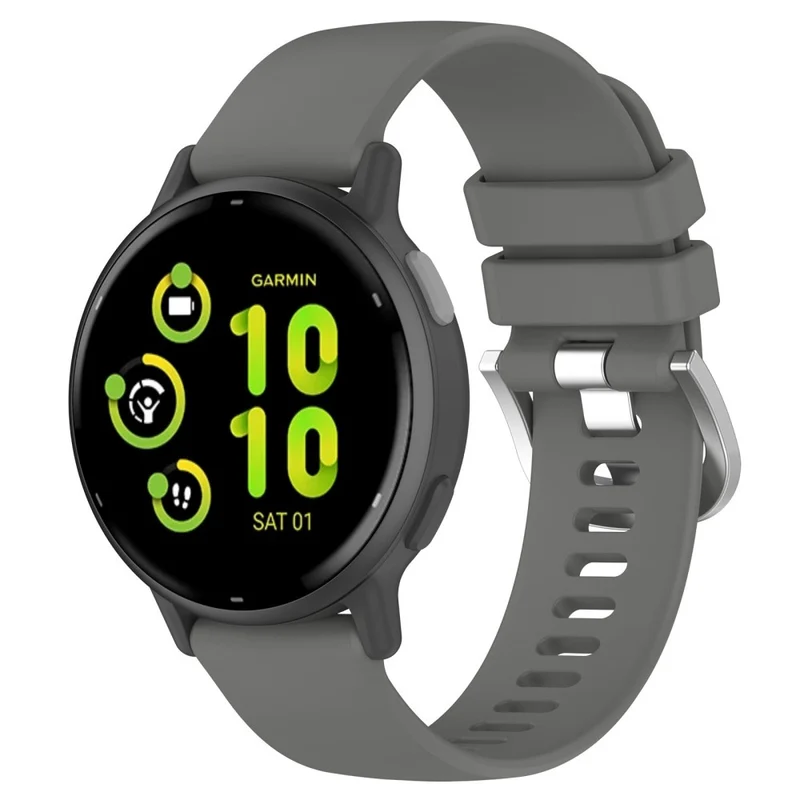 Garmin vivoactive 5 / GarminActive 5 Watch Band 20mm Silicone Strap with Steel Buckle