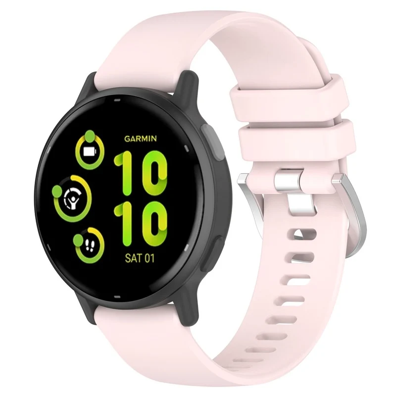 Garmin vivoactive 5 / GarminActive 5 Watch Band 20mm Silicone Strap with Steel Buckle