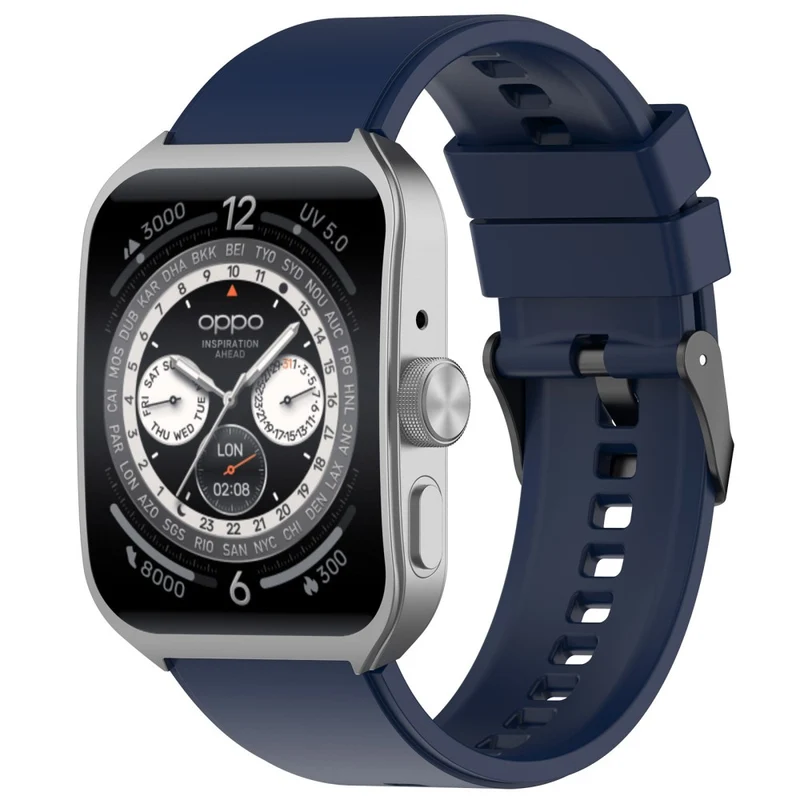 Oppo Watch 4 Pro Silicone Watch Band 22mm Adjustable Strap