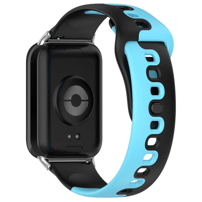 Xiaomi Smart Band 8 Pro / Redmi Watch 4 Silicone Watch Strap Double Color Replacement Watch Band - Black+White