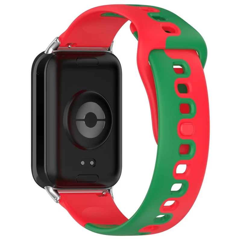 Xiaomi Smart Band 8 Pro / Redmi Watch 4 Silicone Watch Strap Double Color Replacement Watch Band - Black+White
