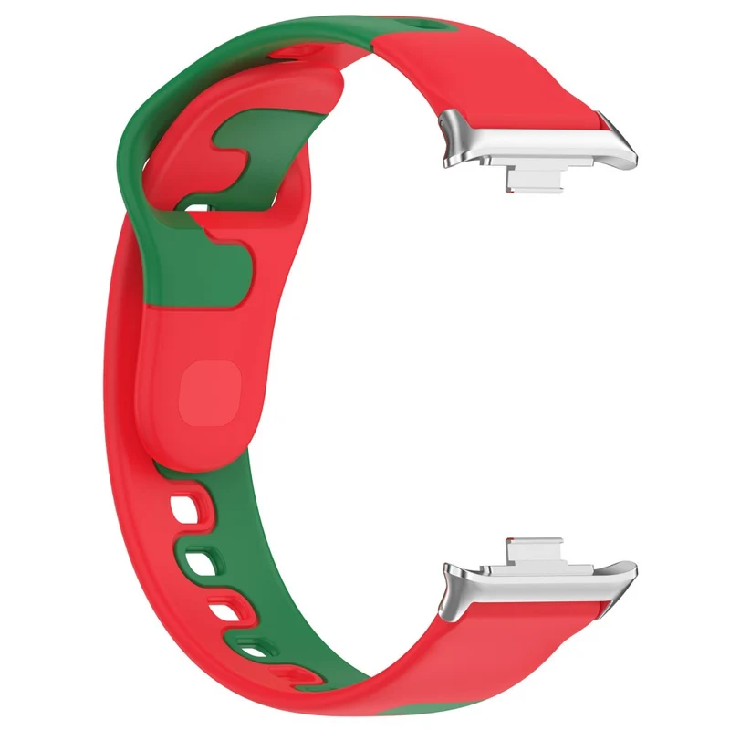 Xiaomi Smart Band 8 Pro / Redmi Watch 4 Silicone Watch Strap Double Color Replacement Watch Band - Black+White