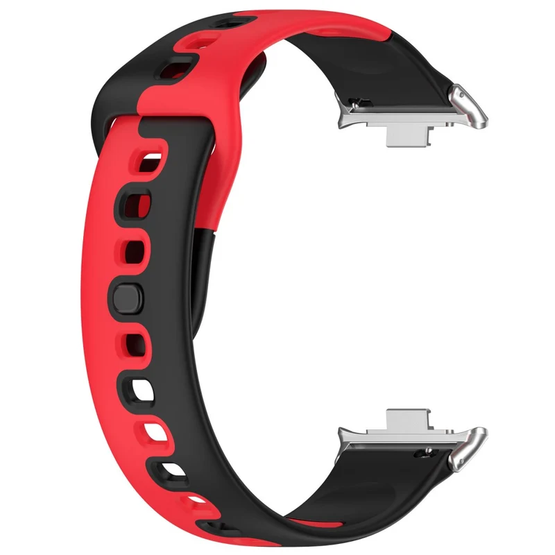 Xiaomi Smart Band 8 Pro / Redmi Watch 4 Silicone Watch Strap Double Color Replacement Watch Band - Black+White
