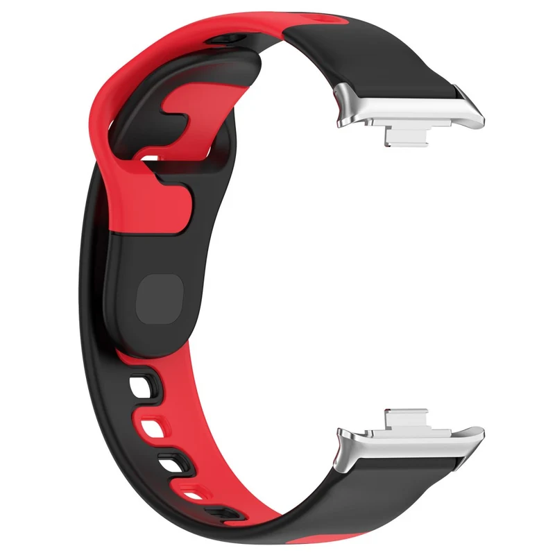 Xiaomi Smart Band 8 Pro / Redmi Watch 4 Silicone Watch Strap Double Color Replacement Watch Band - Black+White
