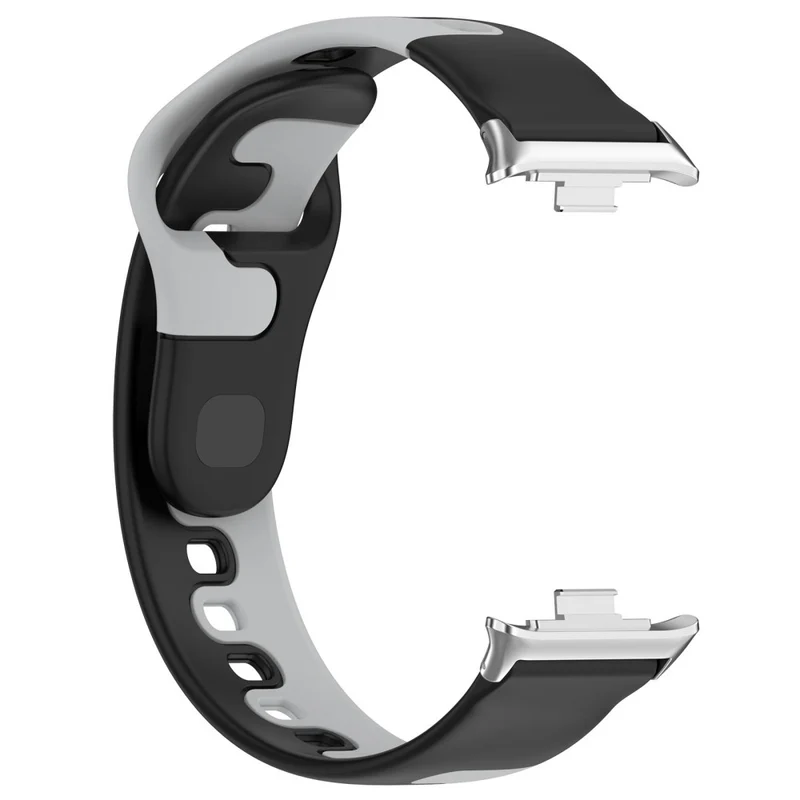 Xiaomi Smart Band 8 Pro / Redmi Watch 4 Silicone Watch Strap Double Color Replacement Watch Band - Black+White